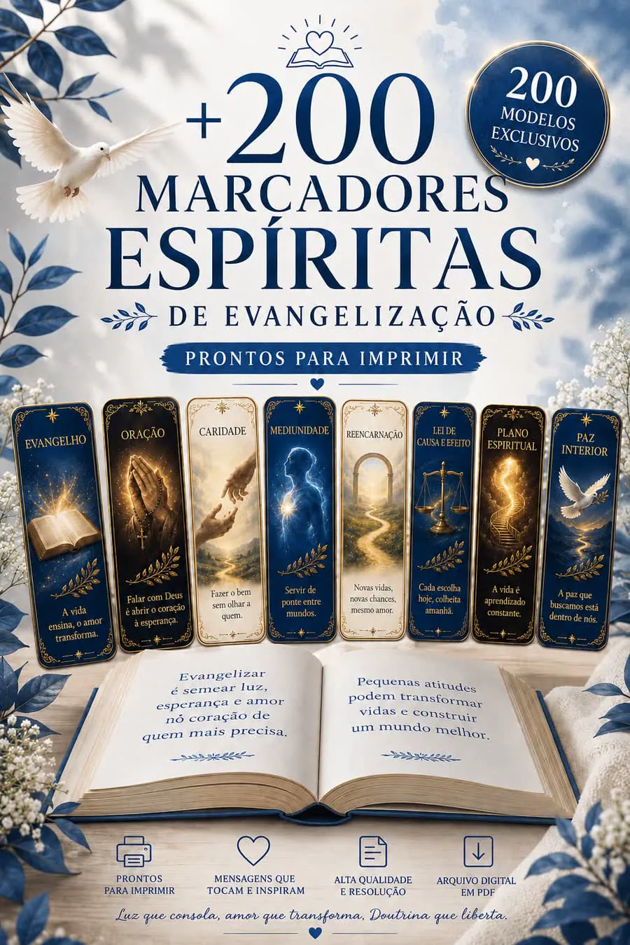 +200 Marcadores Espíritas para imprimir
